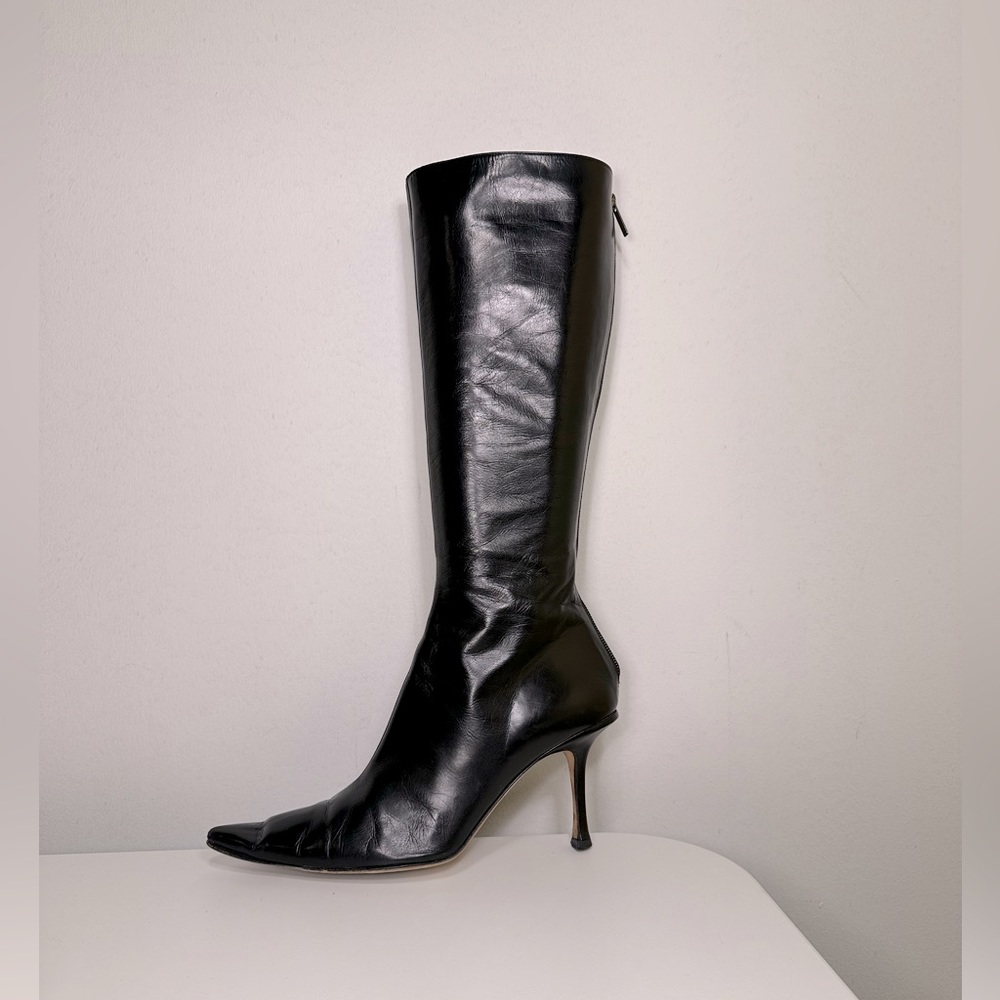 Jimmy Choo 40.0 Leather Mid-Calf Boots